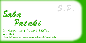saba pataki business card